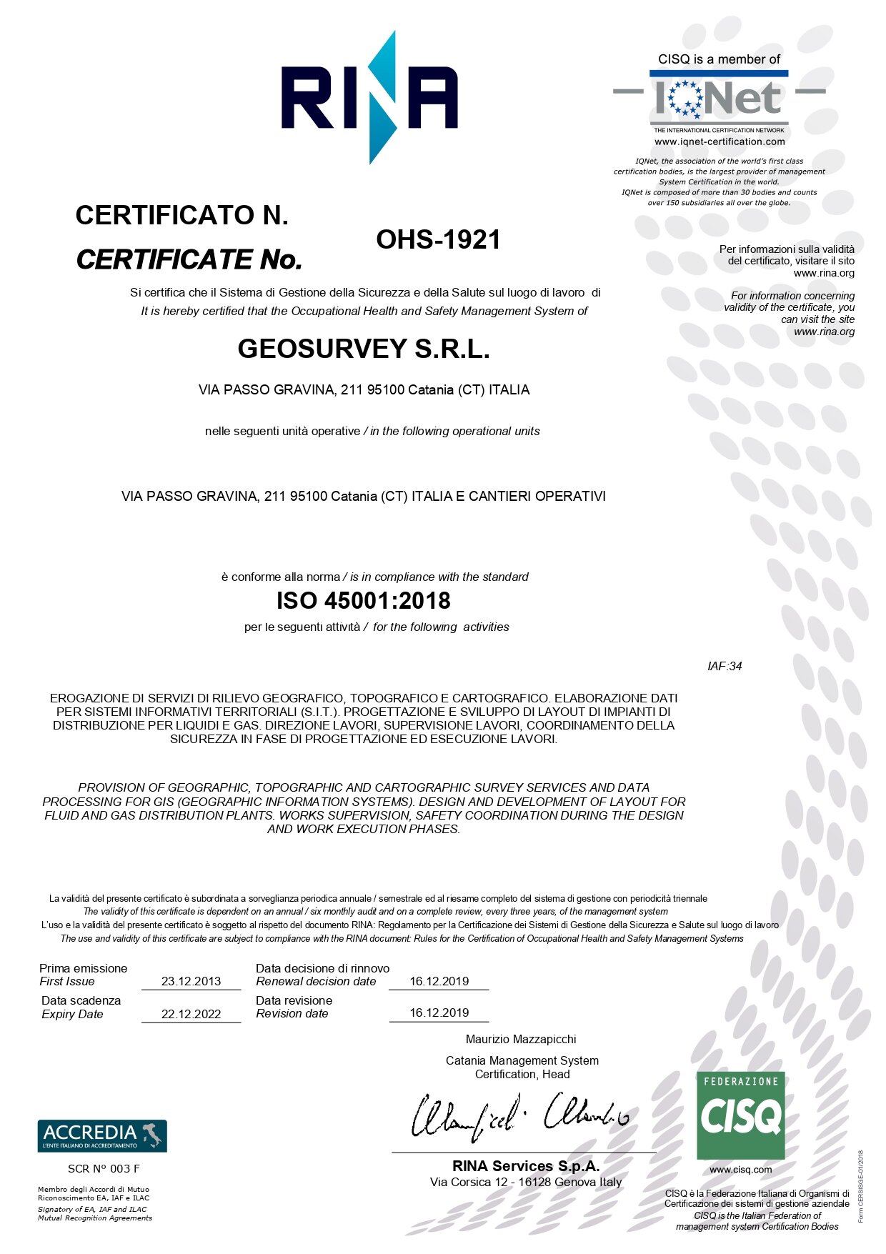 45001_CERTIFICAZIONE